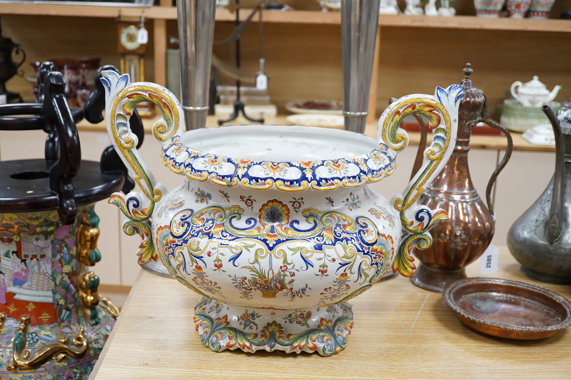 A collection of mostly Victorian ceramic and later glass and metal jelly moulds